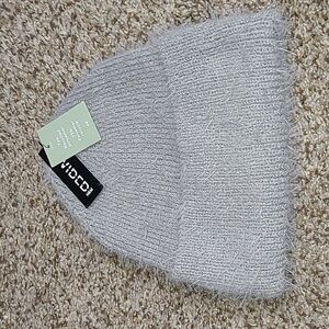 H&M Light Gray Fuzzy Knit Beanie